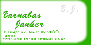 barnabas janker business card